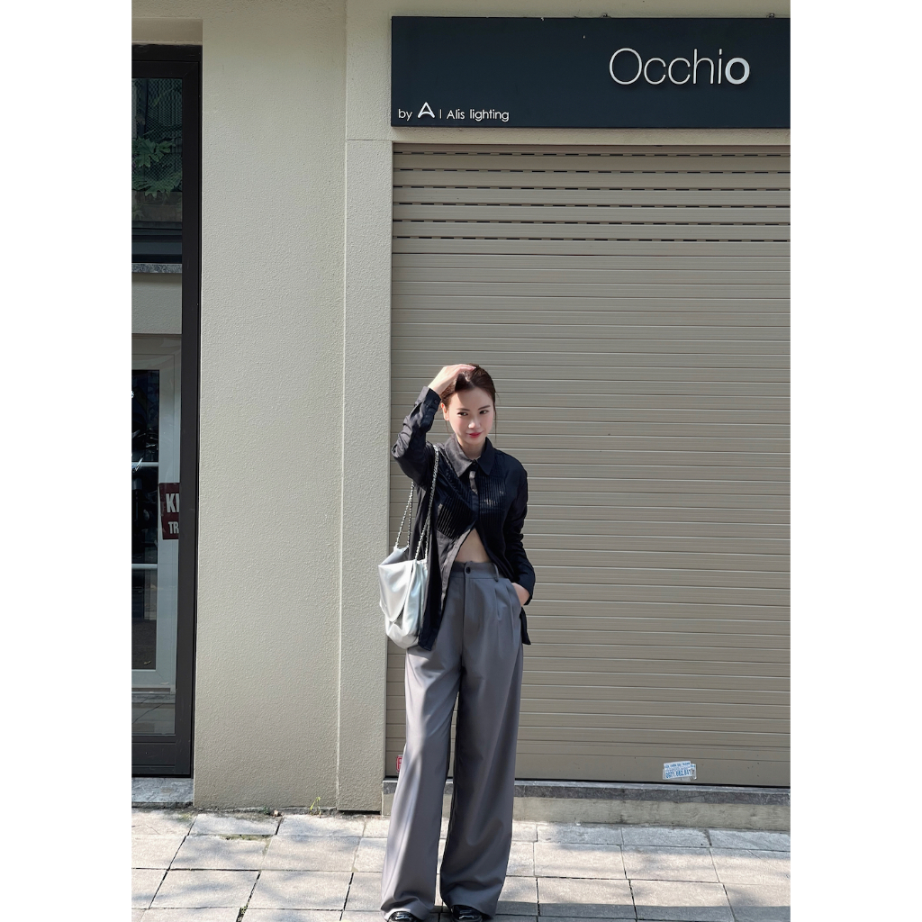 Ảnh Áo sơ mi công sở, oversize, vải linen thoáng mát, xếp li ngực - De Leah - Thời Trang Thiết Kế 2