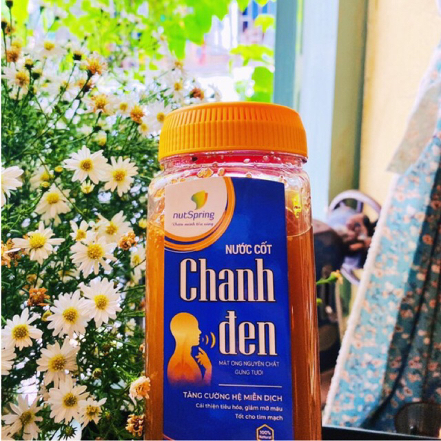Nước Cốt Chanh Đen Ủ Muối 5 Năm Mật Ong Gừng (600gam)