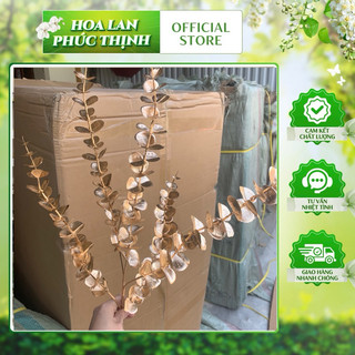 combo 5 cành đồ đồng giả trang trí tết, rẻ quạt đồng, táo đồng 5nhánh