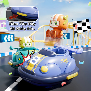 Đồ Chơi Xe Đụng Go-Kart Điều Khiển Từ Xa Đưa Bóng Vào Khung Thành RC 2.4Ghz Xoay 360 Độ Có Đèn Có Nhạc Và Phun Khói