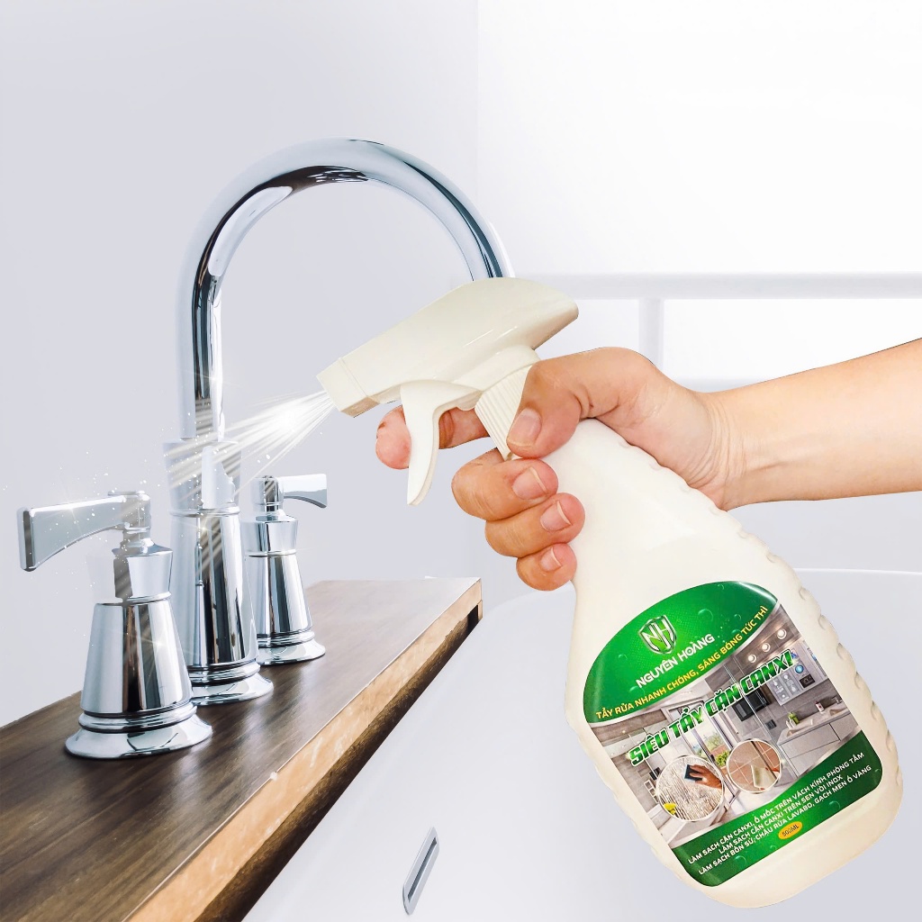 Tẩy cặn canxi vách kính, phòng tắm, cửa kính...chai 500ml