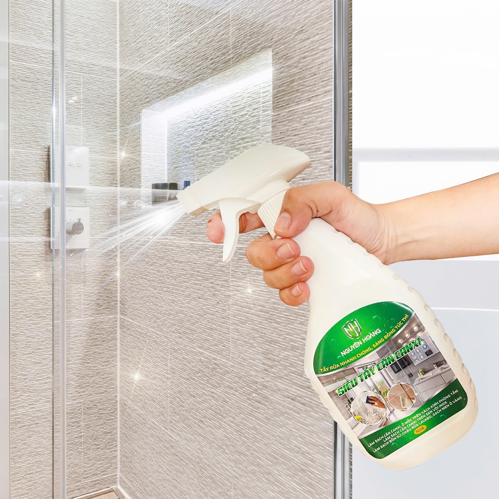 Tẩy cặn canxi vách kính, phòng tắm, cửa kính...chai 500ml