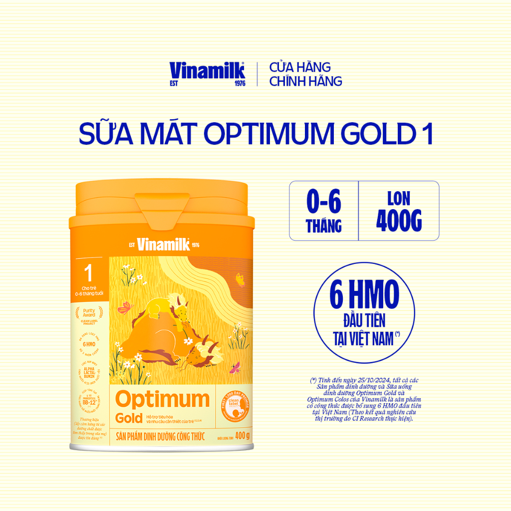Ảnh Hộp Sữa bột Vinamilk Optimum Gold 1 - Hộp thiếc 400g 4