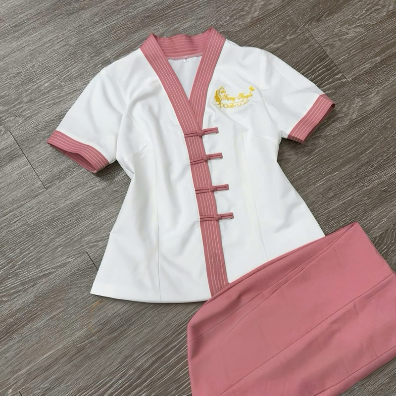 Đồng phục spa,thẩm mỹ viện chất liệu cotton lạnh hàng thiết kế