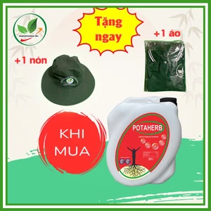 Phân Bón Hữu Cơ POTAHERB SP NHẬP KHẨU, Nguyên Kiện TỪ THỔ NHĨ KỲ. Can 20 Lít + 1 áo và 1 nón