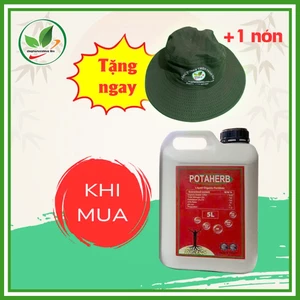 Phân Bón Hữu Cơ POTAHERB NHẬP KHẨU Nguyên Đai, Nguyên Kiện, Từ THỔ NHĨ KÌ. Can 5 Lít ( TẶNG 1 NÓN )