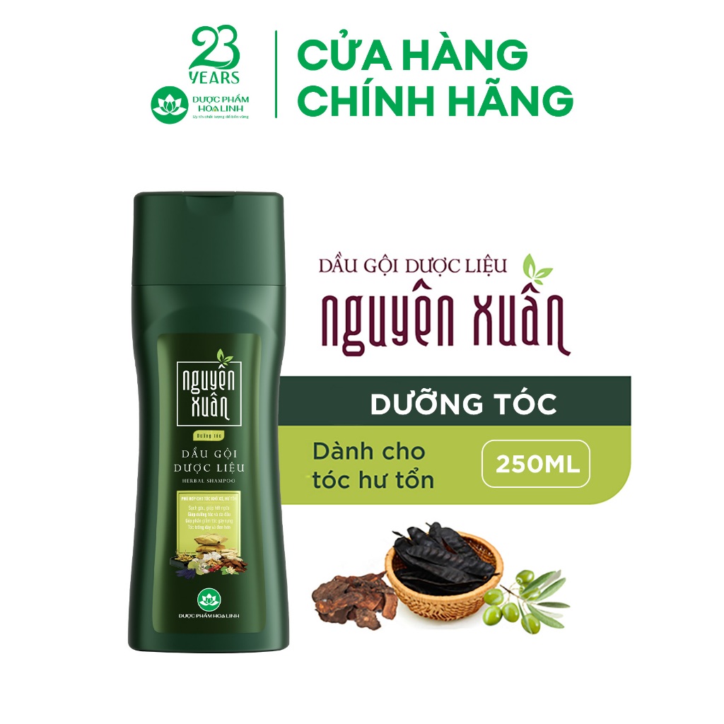 Ảnh Dầu gội Dược liệu Nguyên Xuân xanh dưỡng tóc 250ml - Dành cho tóc khô xơ, hư tổn 2