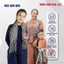 Đồ Bà Ba Cho Bé Và Mẹ Vải Lụa Cao Cấp Cổ Tròn Truyền Thống