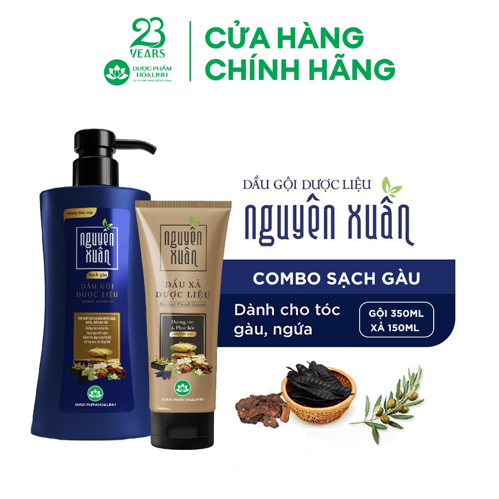 Ảnh Bộ Dầu gội 350ml và Dầu xả 150ml Nguyên Xuân sạch gàu - Dành cho tóc gàu, ngứa 2