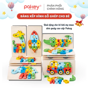 Bộ Đồ Chơi Xếp Hình Bằng Gỗ, Đồ Chơi Giáo Dục Sớm Phát Triển Toàn Diện Đa Dạng Hình Ngộ Nghĩnh
