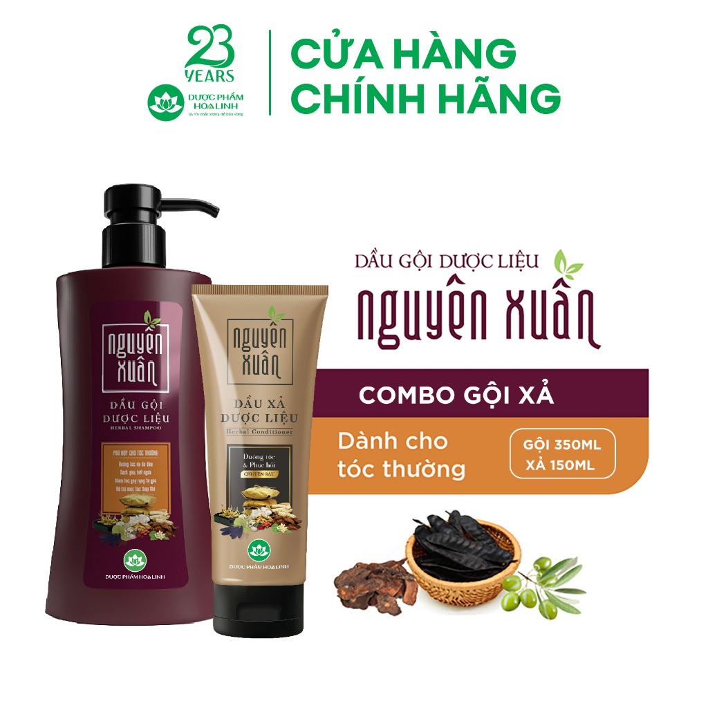 Ảnh Bộ Dầu gội 350ml và Dầu xả 150ml Nguyên Xuân nâu _ Dành cho tóc thường 2