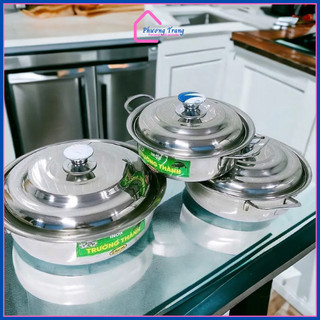 Nồi lẩu inox 304 nhiều size 22cm,24cm,26cm,28cm phù hợp ăn lẩu, xào thực phẩm - Phương Trang