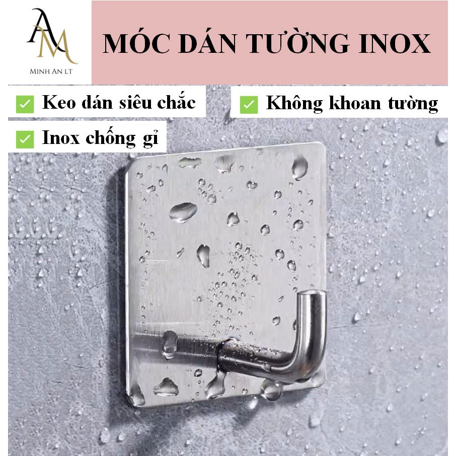 Móc Dán Tường Inox Siêu Chịu Lực, Móc Dán Tường Treo Đồ Inox, Miếng Dán ...