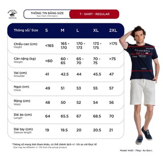 Áo thun ngắn tay Nam Regular Fit Beverly Hills Polo Club -  TSMRSW24TL040
