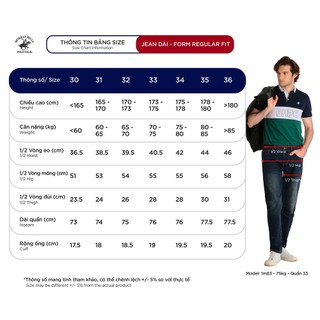 Quần jeans Nam Regular Fit Beverly Hills Polo Club - QJRLS24V003