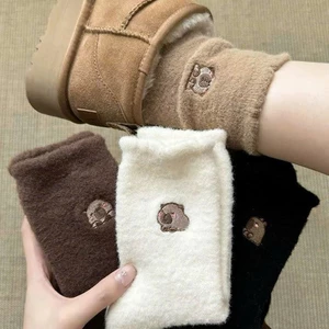 Set 5 Đôi Tất Nữ Cổ Cao Họa Tiết Capybara Siêu Hót, siêu dày