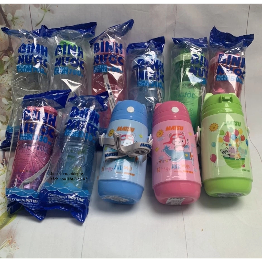 Bình nước thể thao nhựa Duy Tân / Song Long có dây xách dung tích 350ml 500ml 700ml