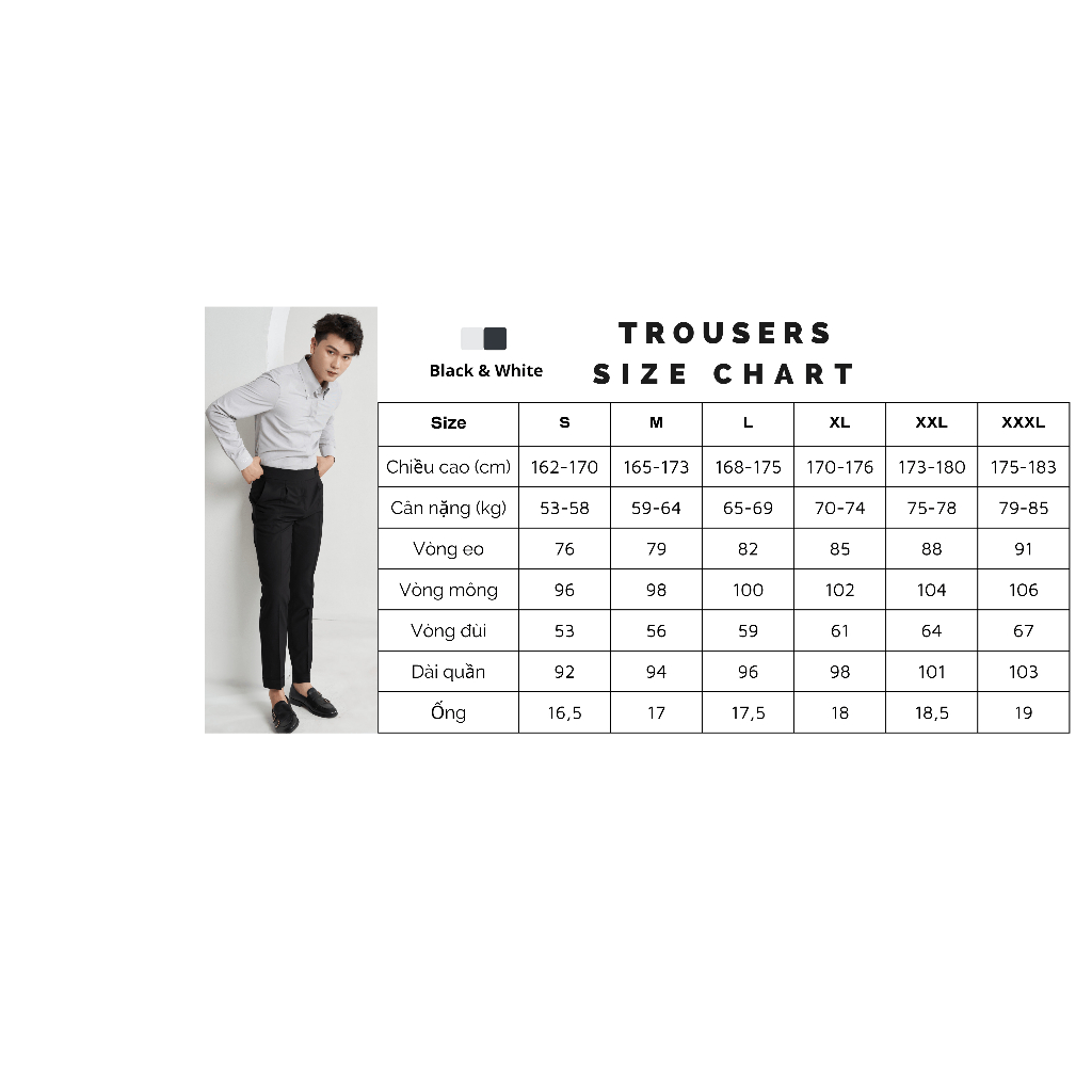 Quần Âu Thêu Chữ H, Đẳng Cấp Sang trọng, Black & White