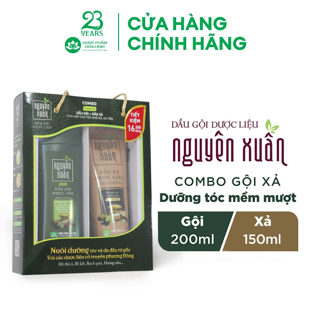 Ảnh Combo Dầu gội 200ml và Dầu xả 150ml Nguyên Xuân Xanh dưỡng tóc chuyên sâu 2