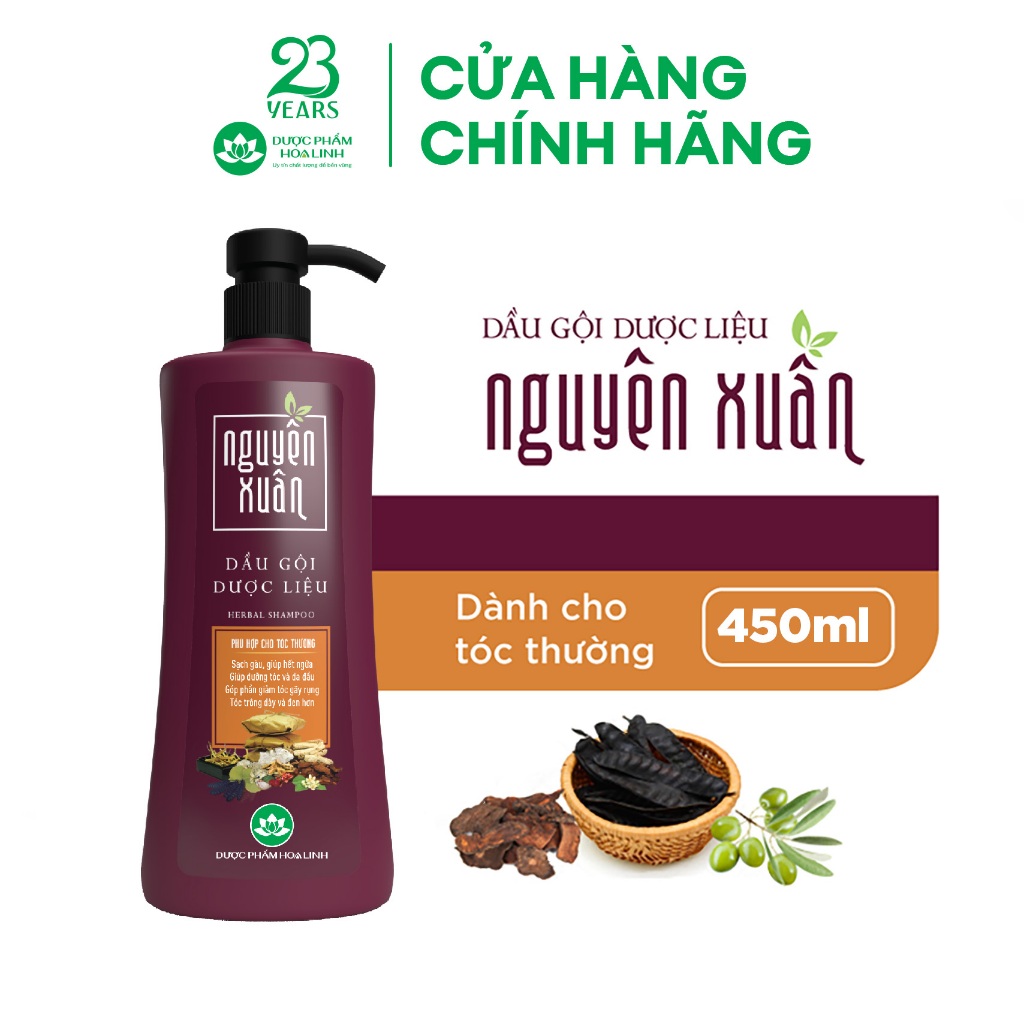 Ảnh {MỚI} Dầu gội Dược liệu Nguyên Xuân Nâu 450ml - Dành cho tóc thường - Tặng thêm 50ml giá không đổi 2
