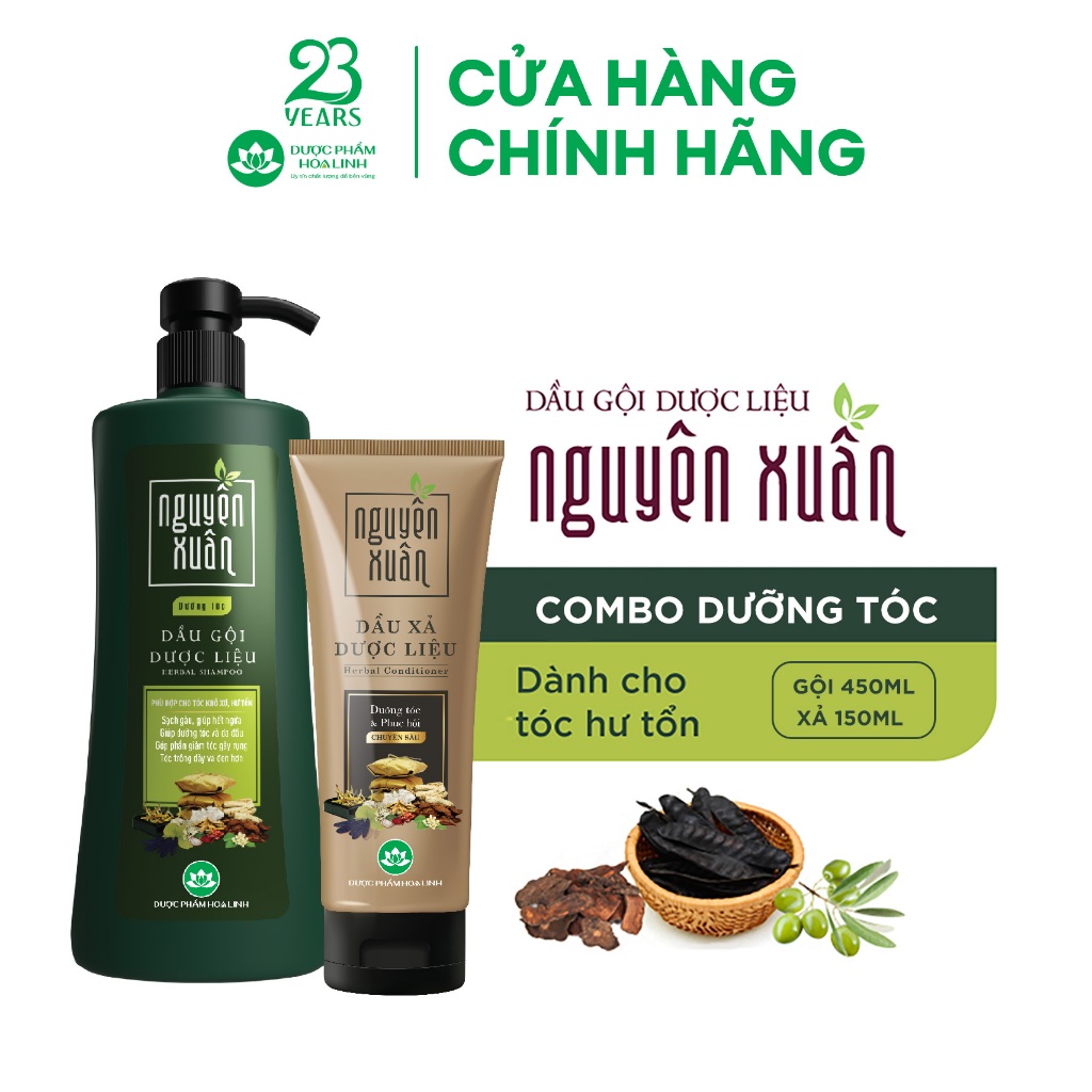 Ảnh Bộ Dầu gội 450ml và Dầu xả 150ml Nguyên Xuân xanh dưỡng tóc - Dành cho tóc khô xơ, hư tổn 2