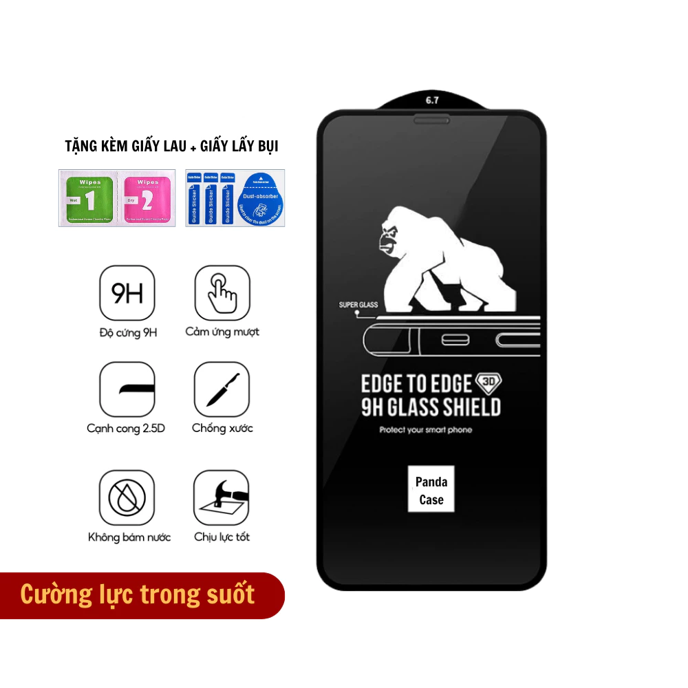 Kính Cường Lực iPhone KK Bảo Vệ Full Màn 6/6s/7/8/x/xs/xr/xsmax/11/12/13/14/15/plus/pro/promax - Pan