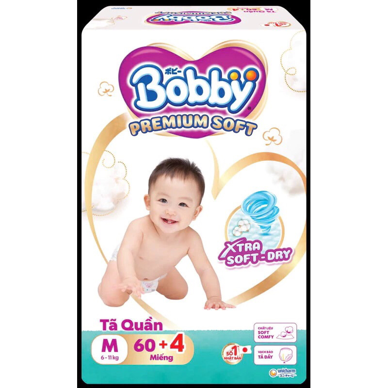 Quần Cao Cấp Bobby- Bỉm Quần Bobby Premium Soft Khô Thoáng