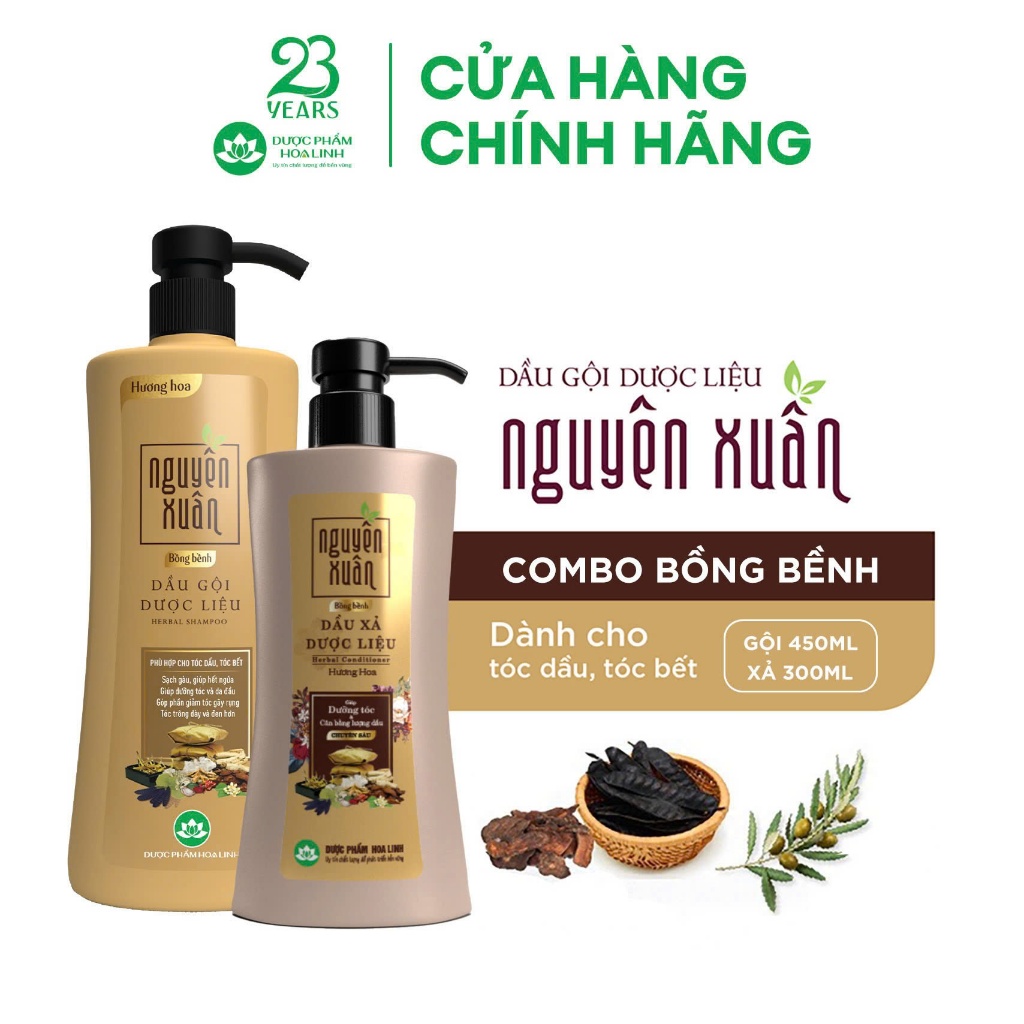 Ảnh Bộ Dầu gội 450ml và Dầu xả 300ml Nguyên Xuân bồng bềnh - Dành cho tóc dầu bết 2