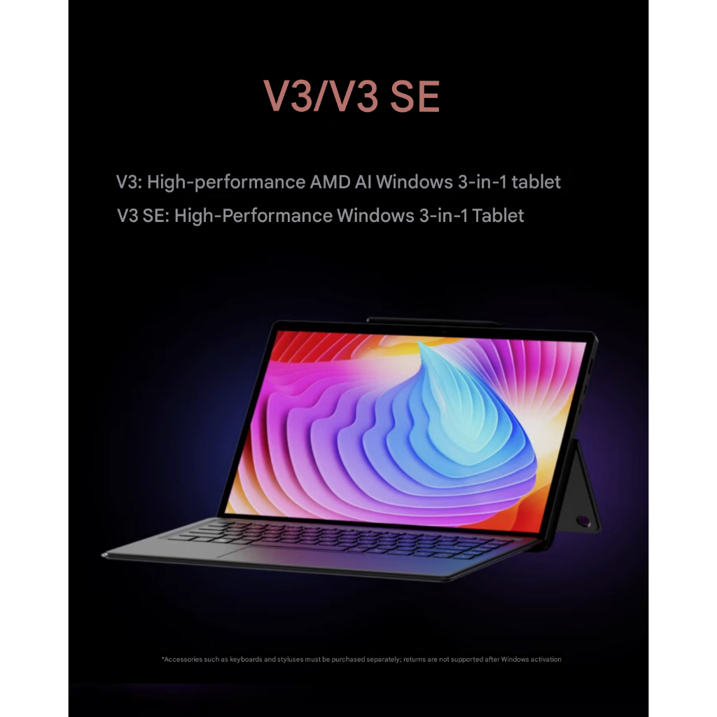 Tablet Minisforum V3 SE AMD Ryzen 7 7735U Máy Tính Bảng Windows 3 Trong ...