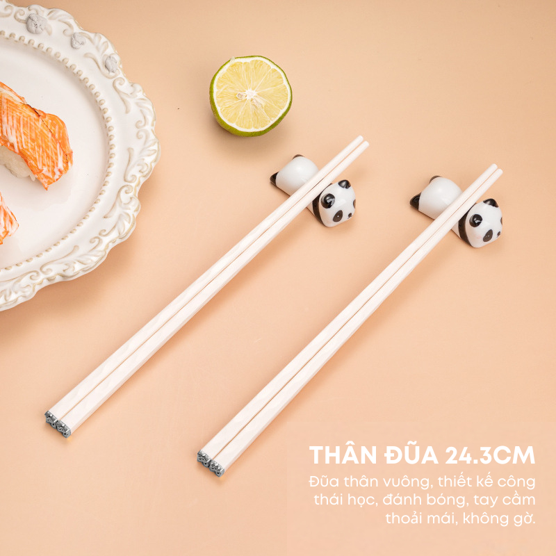 Set 5/10 Đôi Đũa Ăn Cơm Trắng Bạc Hợp Kim KOOBEE – Kháng Khuẩn, Chống Trơn, Chịu Nhiệt Cao Cấp (BA21)