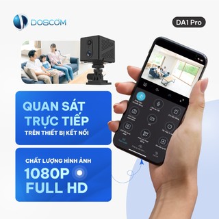 Camera 4G Mini Doscom DA1 Pro, Quay 360 Độ, Pin Lâu, Hồng Ngoại Ẩn, Tặng Sim