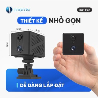 Camera 4G Mini Doscom DA1 Pro, Quay 360 Độ, Pin Lâu, Hồng Ngoại Ẩn, Tặng Sim