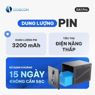 Camera 4G Mini Doscom DA1 Pro, Quay 360 Độ, Pin Lâu, Hồng Ngoại Ẩn, Tặng Sim