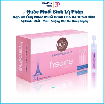 Fysoline Nước muối sinh lý Pháp-Vệ sinh mắt, mũi, miệng cho bé hàng chính hãng hộp 40 ống
