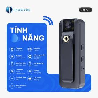 Camera 4G Mini Doscom DA5.1 Full HD 1296P Góc Siêu Rộng, Hỗ Trợ Tầm Nhìn Đêm - Tặng Kèm Sim 4G