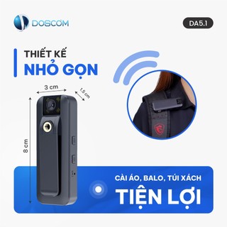 Camera 4G Mini Doscom DA5.1 Full HD 1296P Góc Siêu Rộng, Hỗ Trợ Tầm Nhìn Đêm - Tặng Kèm Sim 4G