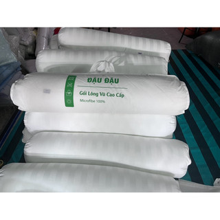 Ruột Gối Ôm 35x100 Cm Gòn Lông Vũ Microfiber, Vải Bọc Cotton Cao Cấp - Hạn Chế Nhức Mỏi Đau Vai Gáy