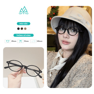 Kính mắt thời trang nam nữ ANNA nhựa dẻo dáng oval unisex cá tính OL 9072