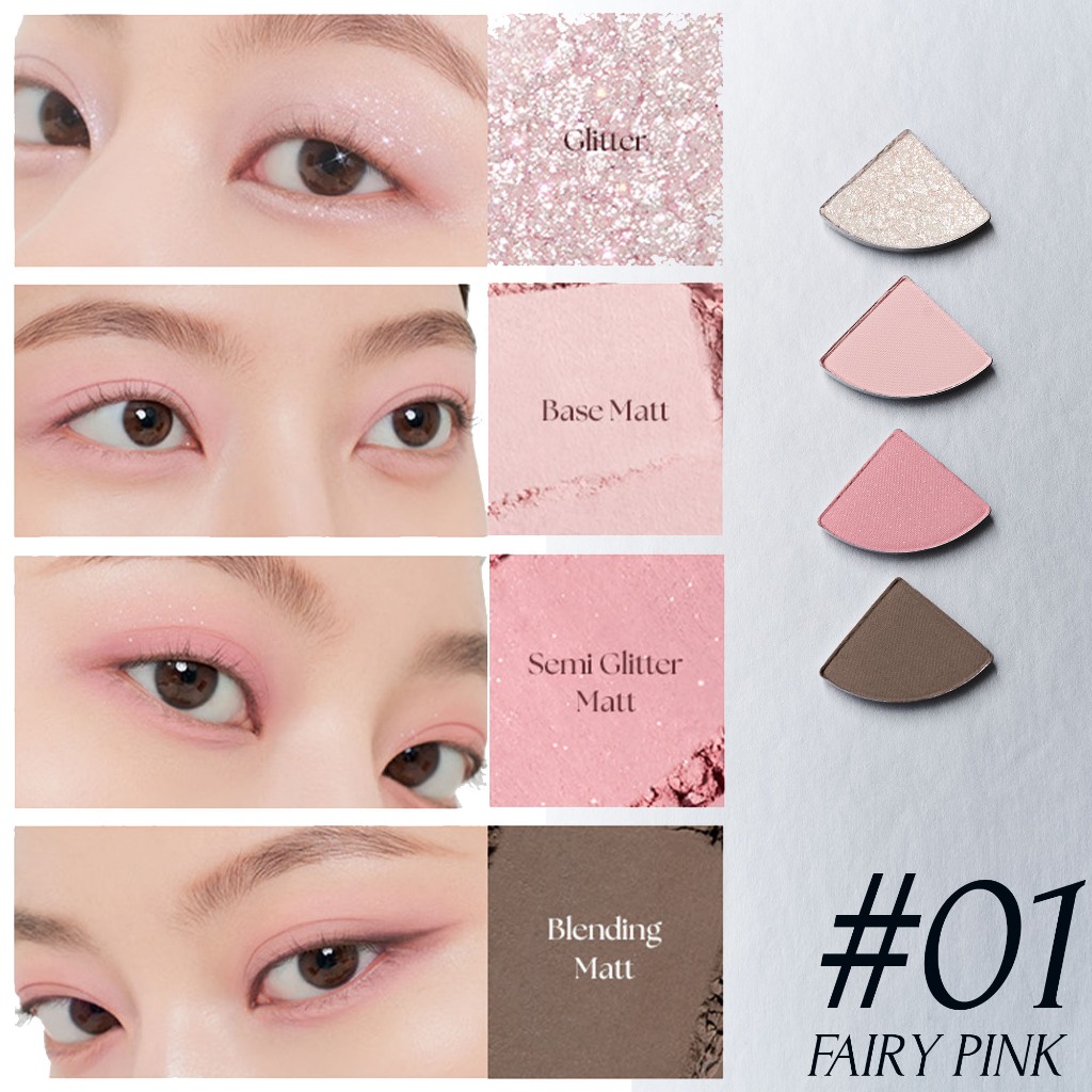 Bảng Phấn Mắt Muzigae Masion Twist Pot Eye Palette 4in1 Bắt Sáng, 20 Màu Đa Chức Năng 4.5g