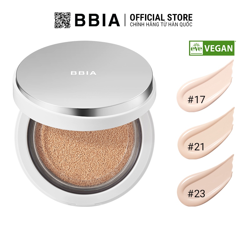 Cushion dưỡng ẩm căng bóng, bền màu BBIA Eau Glow Cushion Eau Edition 15g