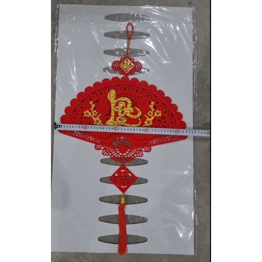 Các mẫu Khánh liễng dạ nỉ nhiều kiểu khung tròn , bầu dục, quạt treo trang trí Tết - Vòng treo Tết màu đỏ
