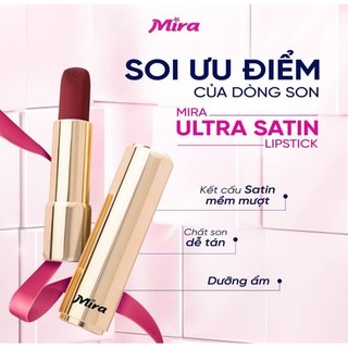 SON MÔI DƯỠNG ẨM MỀM MỊN BỀN MÀU LÂU TRÔI MIRA SATIN B810
