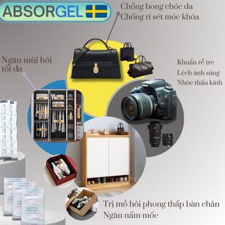 Gói Hút Ẩm Absorgel ngăn ẩm mốc đánh bay mùi hôi phong thấp xử lý nhiễm ẩm nặng 48h