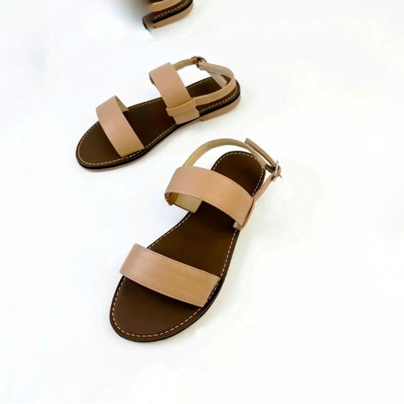 Giày Sandanl Nữ Thời Trang Học Sinh Xăng Đan Quai Ngang Chất Liệu Da Mềm Đi Lên Chân Siêu Êm Size 25-40