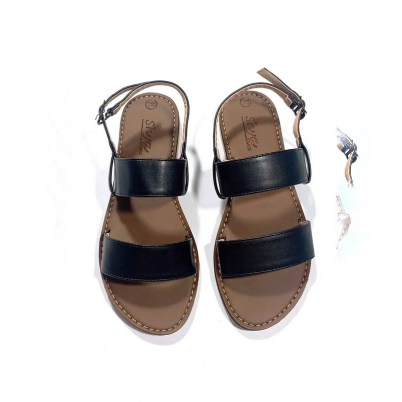 Giày Sandanl Nữ Thời Trang Học Sinh Xăng Đan Quai Ngang Chất Liệu Da Mềm Đi Lên Chân Siêu Êm Size 25-40