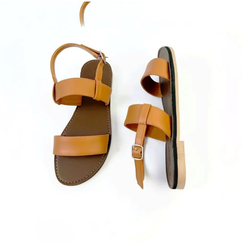 Giày Sandanl Nữ Thời Trang Học Sinh Xăng Đan Quai Ngang Chất Liệu Da Mềm Đi Lên Chân Siêu Êm Size 25-40