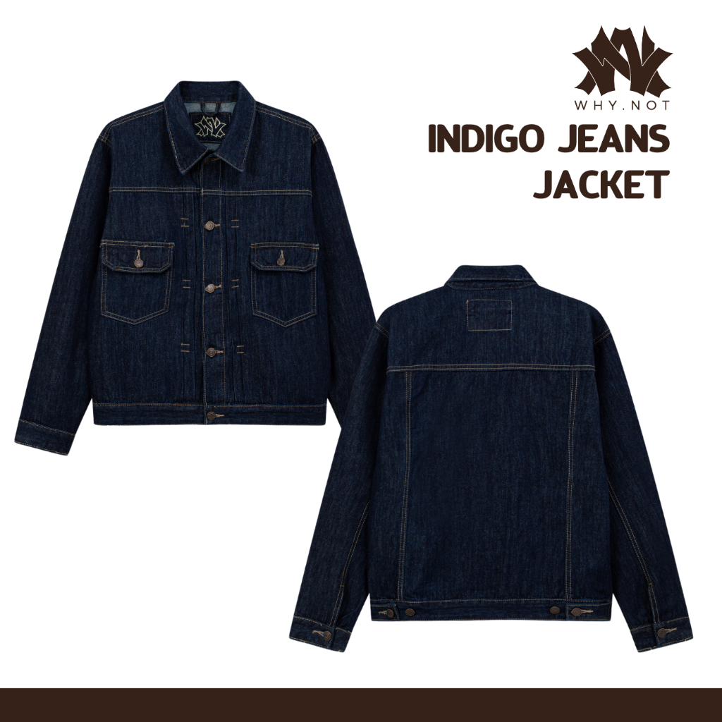 WHY.NOT Jeans Jacket Collection- Áo Khoác Jean Nam Form Rộng Màu Indigo, Dusty Blue, Retro Blue