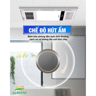 Đèn Điều Hòa Phòng Tắm Agreeno 300-AG-2 - Thắp Sáng, Sưởi Ấm, Làm Mát, Hút Ẩm Chỉ Trong Một Chạm!