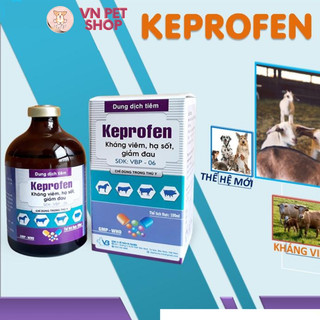 KEPROFEN – Thuốc thú y kháng viêm, hạ sốt, giảm đau cho chó mèo trâu bò lợn dê cừu ngựa chai 100ml