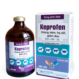 KEPROFEN – Thuốc thú y kháng viêm, hạ sốt, giảm đau cho chó mèo trâu bò lợn dê cừu ngựa chai 100ml